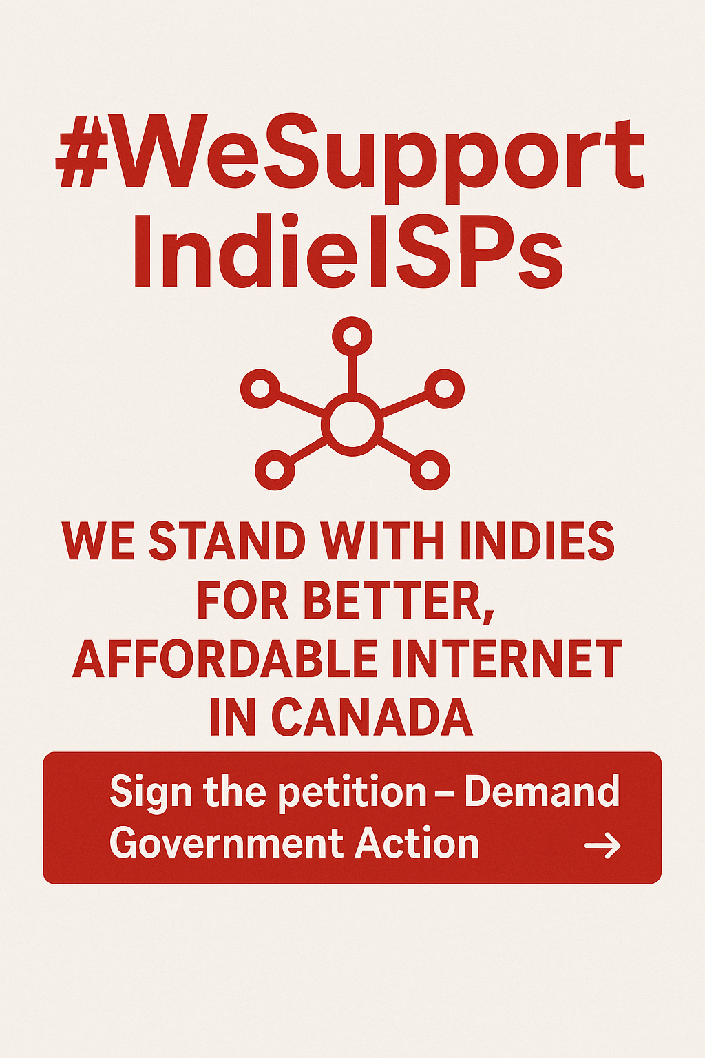 #WeSupportIndieISPs Campaign Image